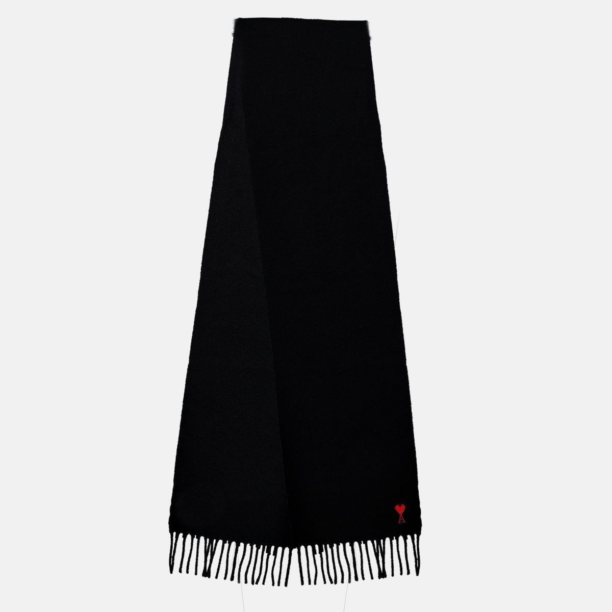 Écharpes, foulards et gants Schwarzer Wollschal Ami PARIS Noir Unisexe