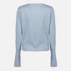 Imagem do Pullover Henley em cachemira da marca Miu Miu para Mulher - Temporada Primavera-Verão 2026 - Vista Traseira