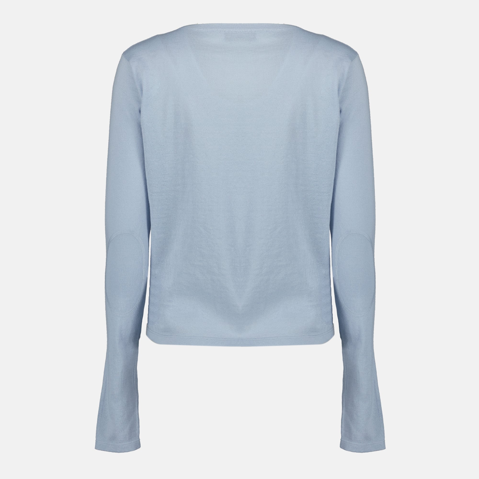 Maille Cashmere Henley Sweater Miu Miu Bleu Femme