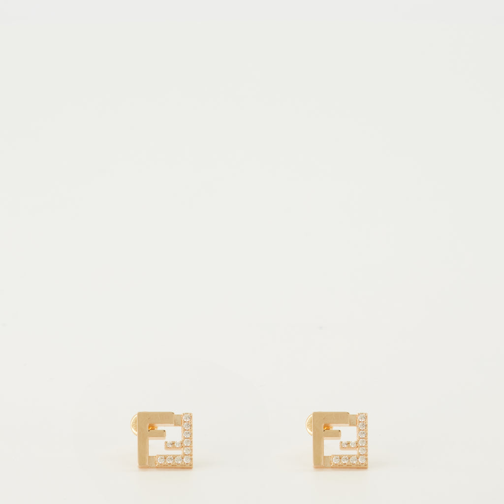 Image of the Forver earrings with crystals by the brand Fendi for Women - Spring-Summer 2026 - Front View