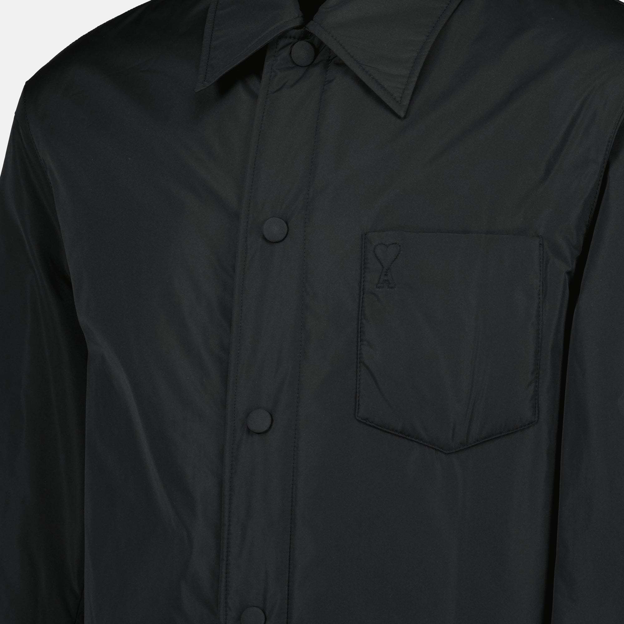 Imagen del artículo Chaqueta de camisa de nylon de la marca Ami PARIS para Hombre - Temporada Otoño-Invierno 2025 - Vista Detallada_6