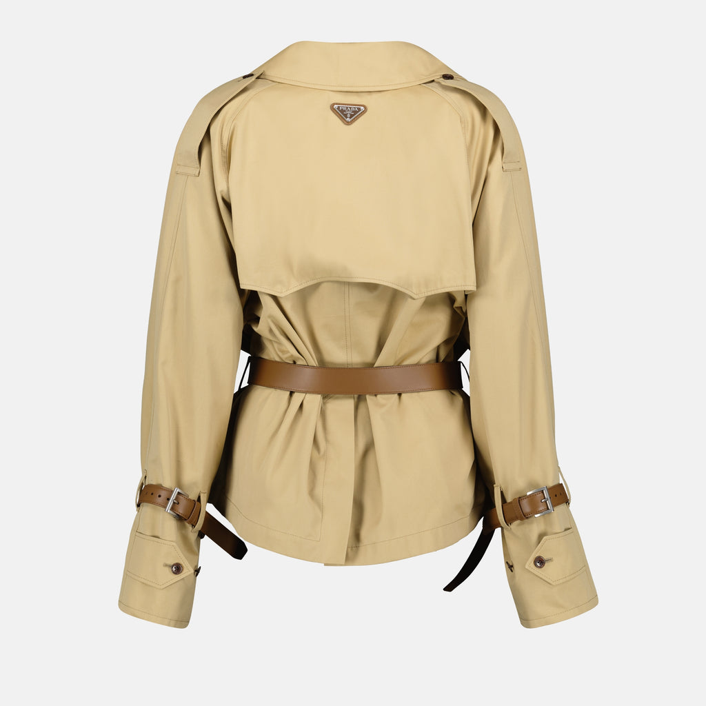 Casacos Casaco Trench Curto Prada Bege Femme