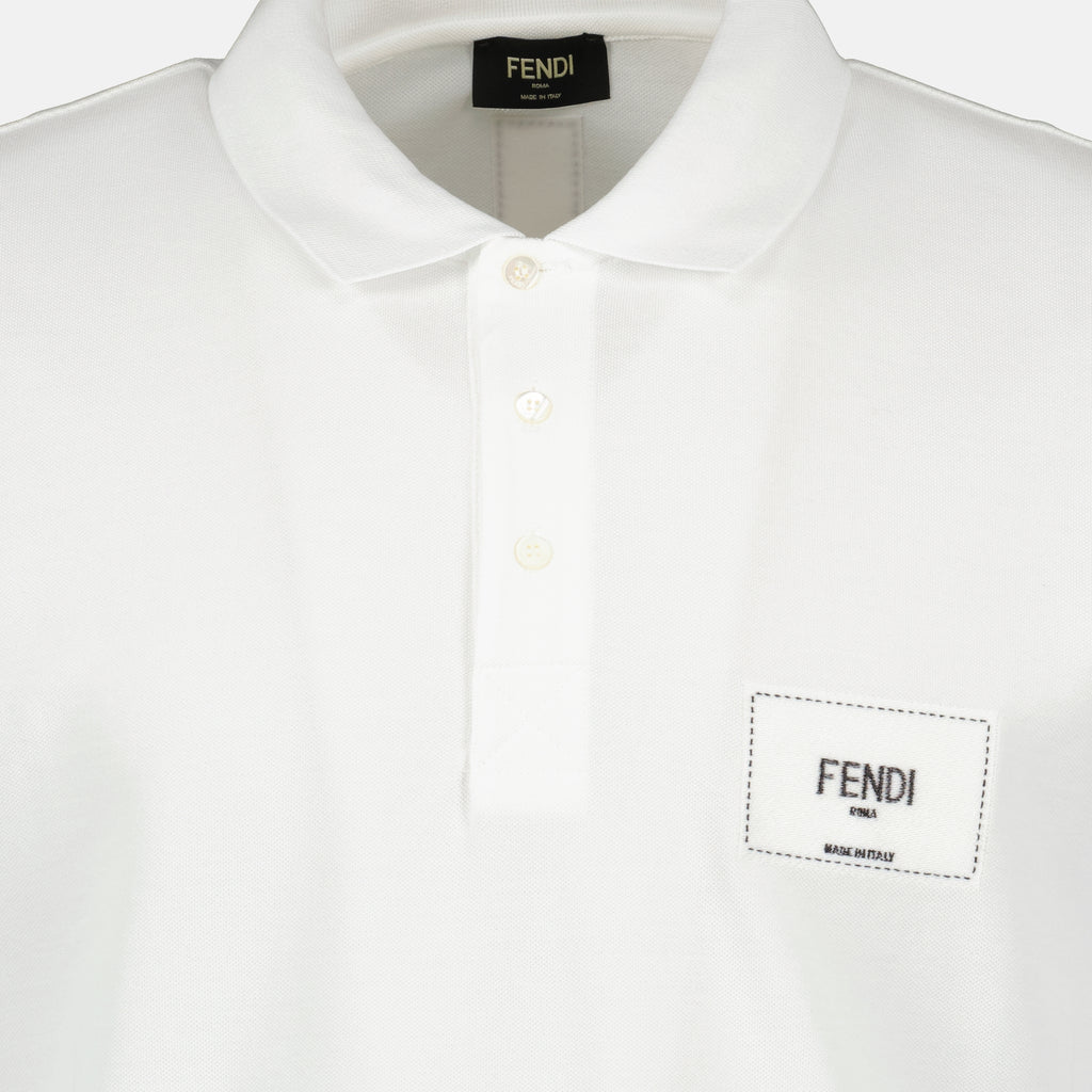 Polo shirts Embroidered Polo Fendi White Homme