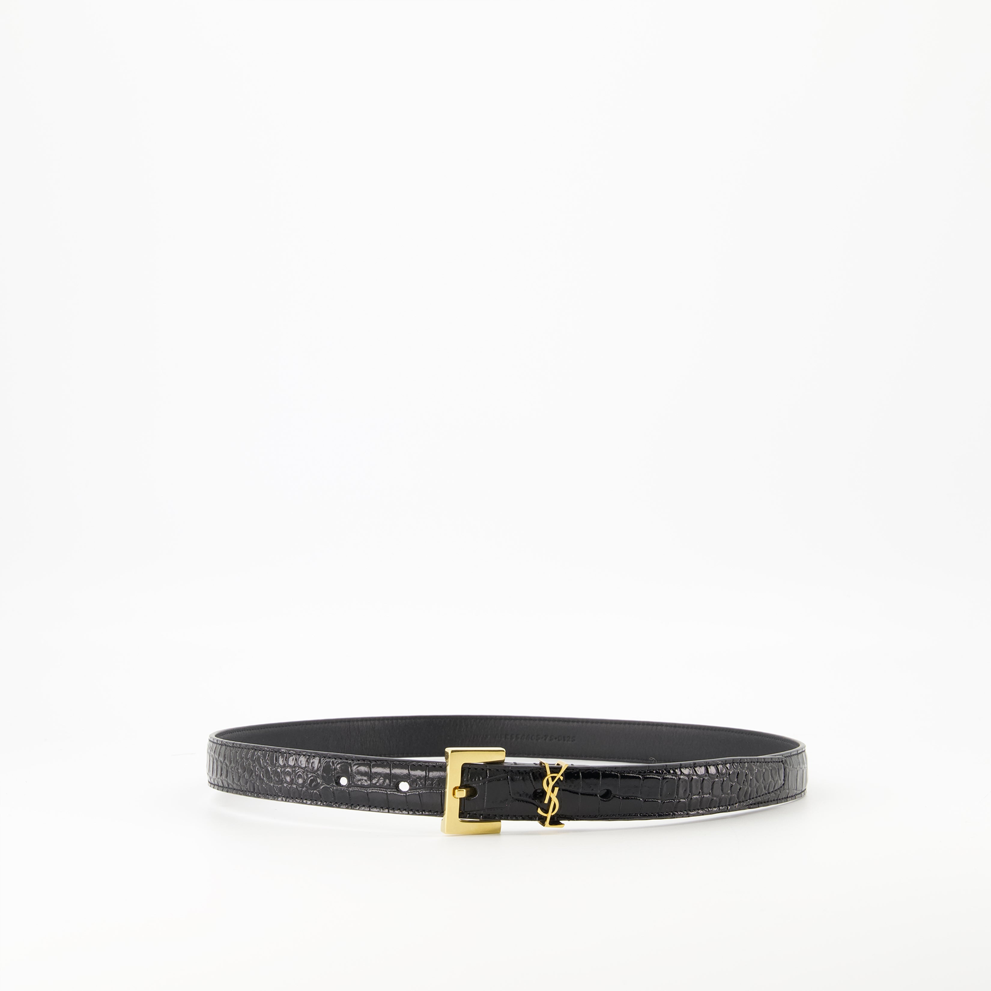 Belts Cassandre Slim Belt Saint Laurent Black Femme