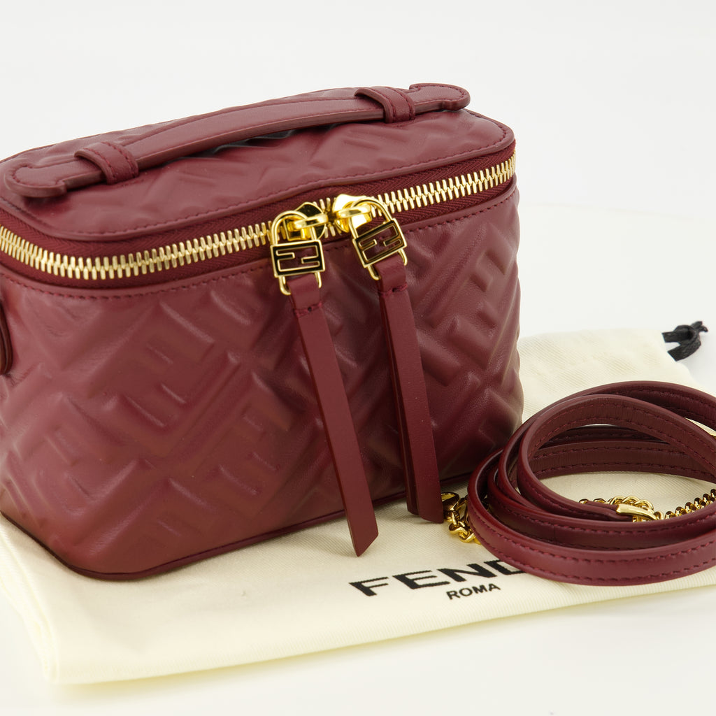 Sacs à main et épaule Mini Vanity Bag Bordeaux Fendi Bordeaux Femme