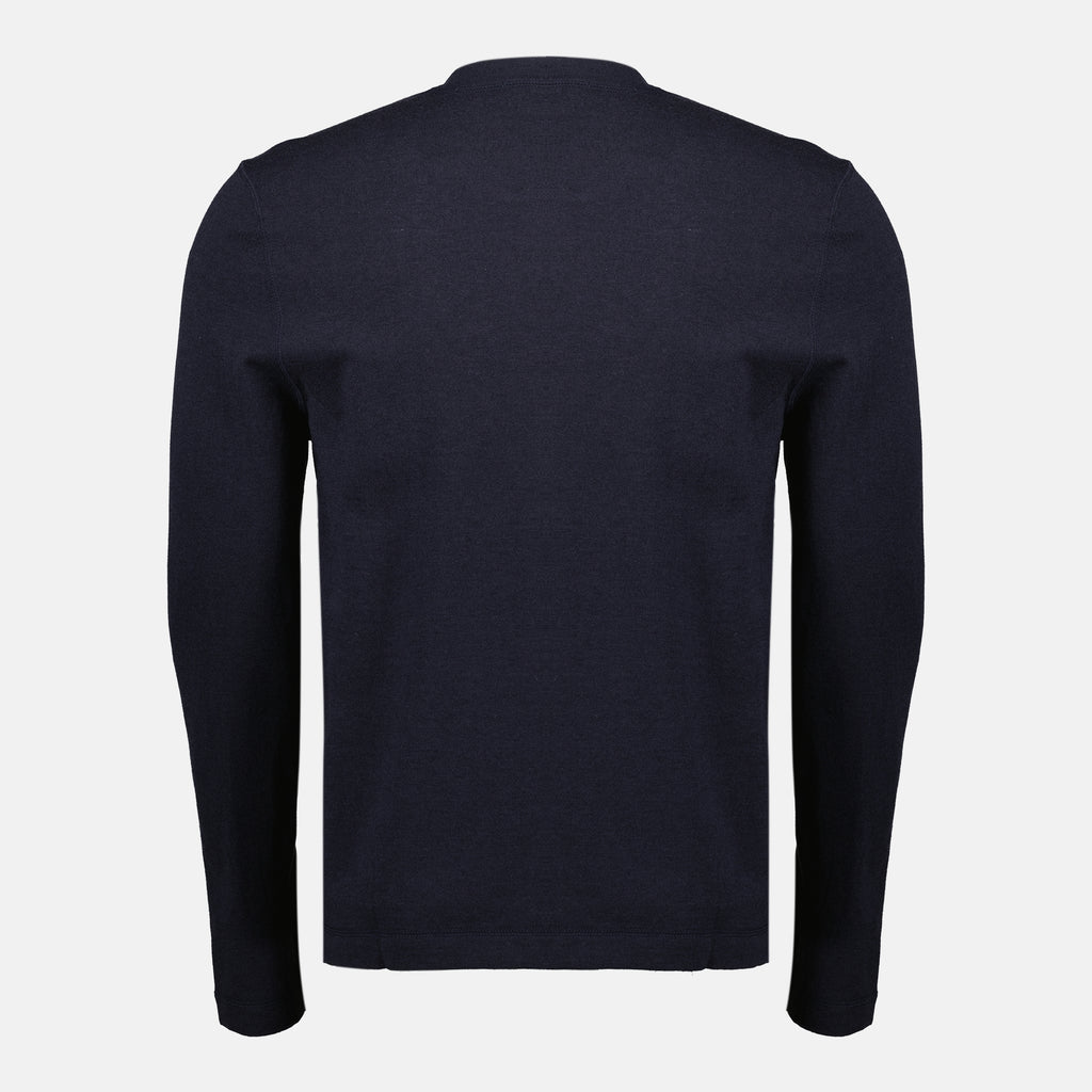 Image of the Officine Générale long sleeve t-shirt for men - Autumn-Winter 2025 season - Back view