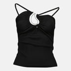 Tops Kaschmir-Muster-Top Christopher Esber Noir Femme