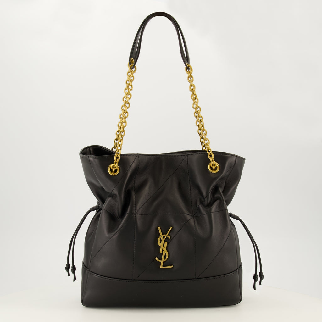 Sacs à main et épaule Bolso de Compras de Cuero Negro Jamie Saint Laurent Noir Femme
