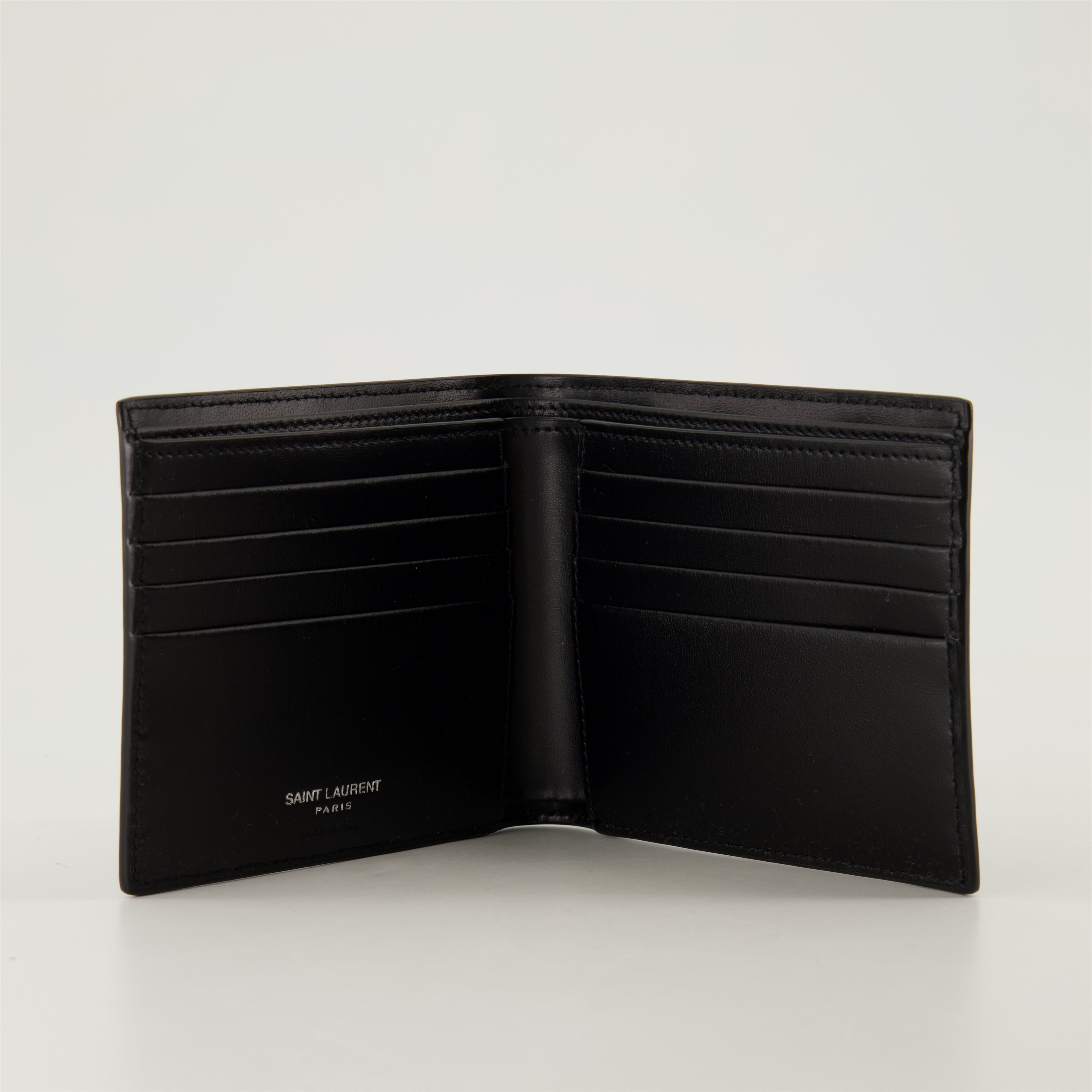 Kleine lederwaren Kleines Cassandre-Portemonnaie Saint Laurent Schwarz Homme