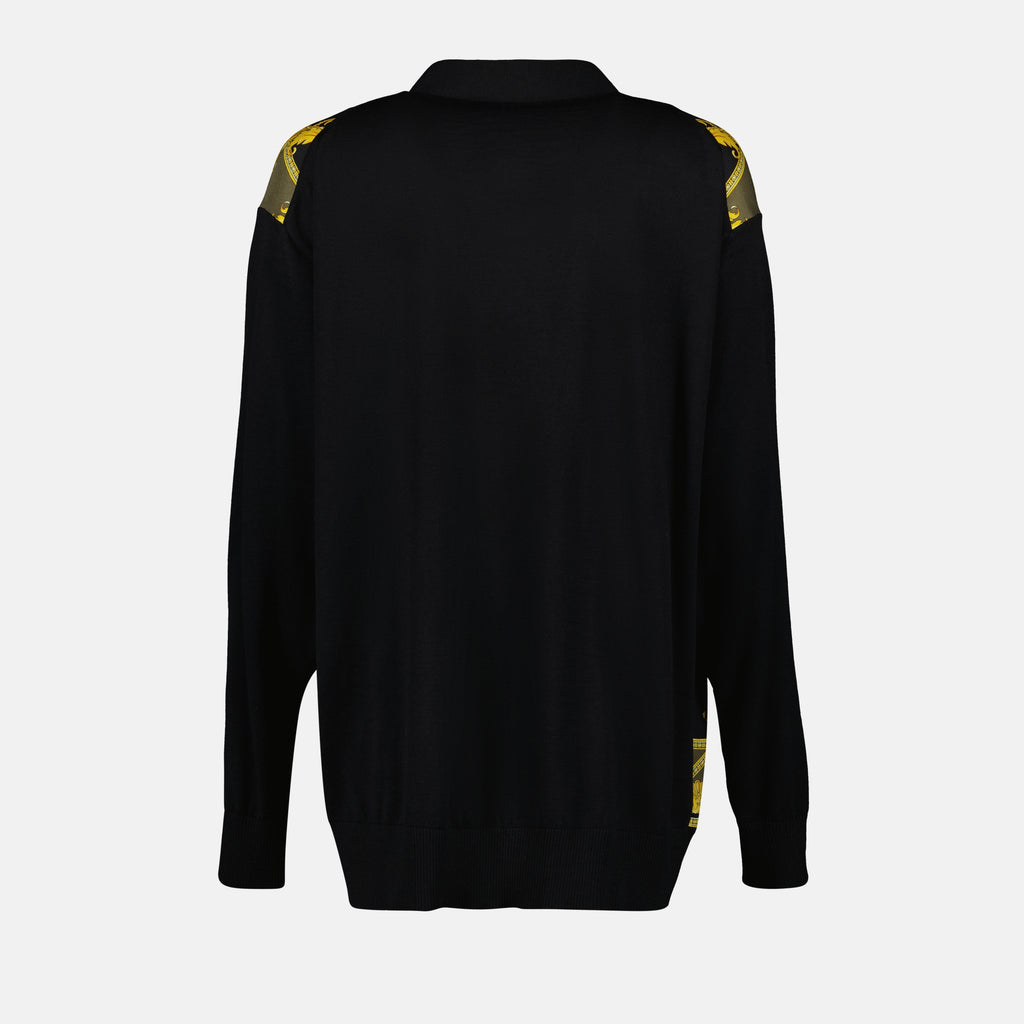 Malhas Cardigan Barocco Coupe des Dieux Versace Amarelo Femme