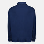 Immagine del polo a maniche lunghe blu navy in cotone del marchio Ami PARIS per Uomo - Stagione Primavera-Estate 2026 - Vista Posteriore
