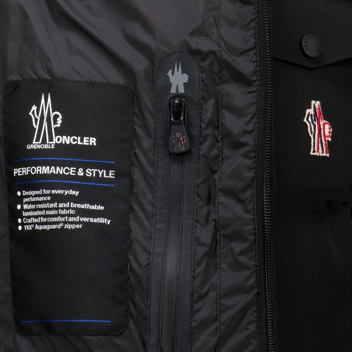 Manteaux モンゲテック ブラック スキー ジャケット Moncler Grenoble Noir Homme