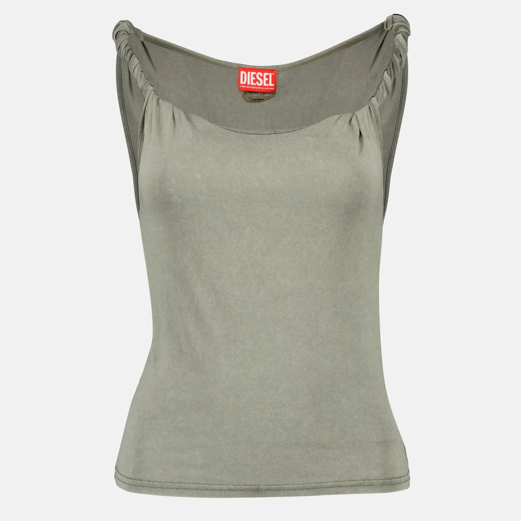 Image de l'article Débardeur T-Twy kaki de la marque Diesel pour Femme - Saison Printemps-Été 2026 - Vue de Face
