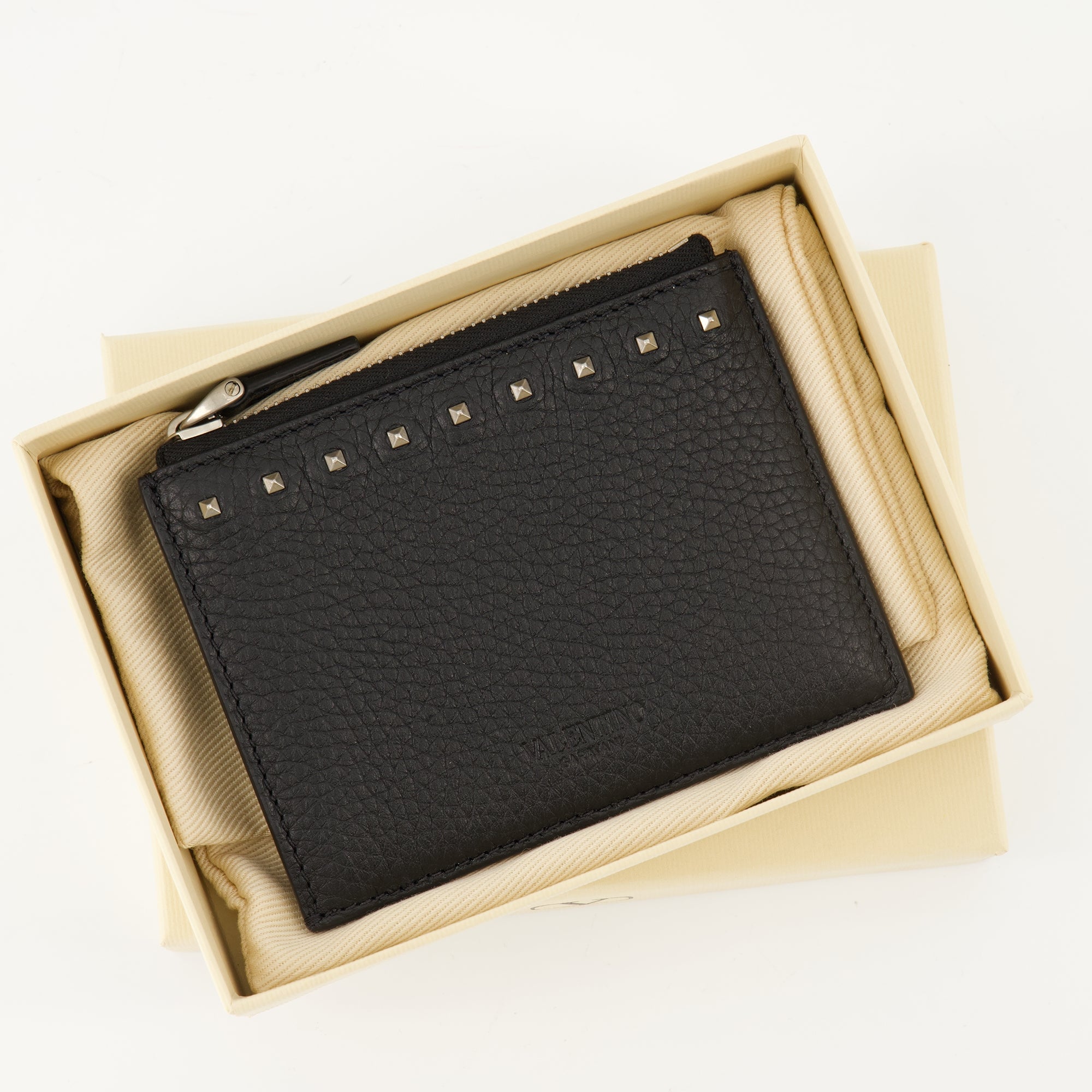 Petite maroquinerie Carteira Rockstud Valentino Garavani Noir Homme