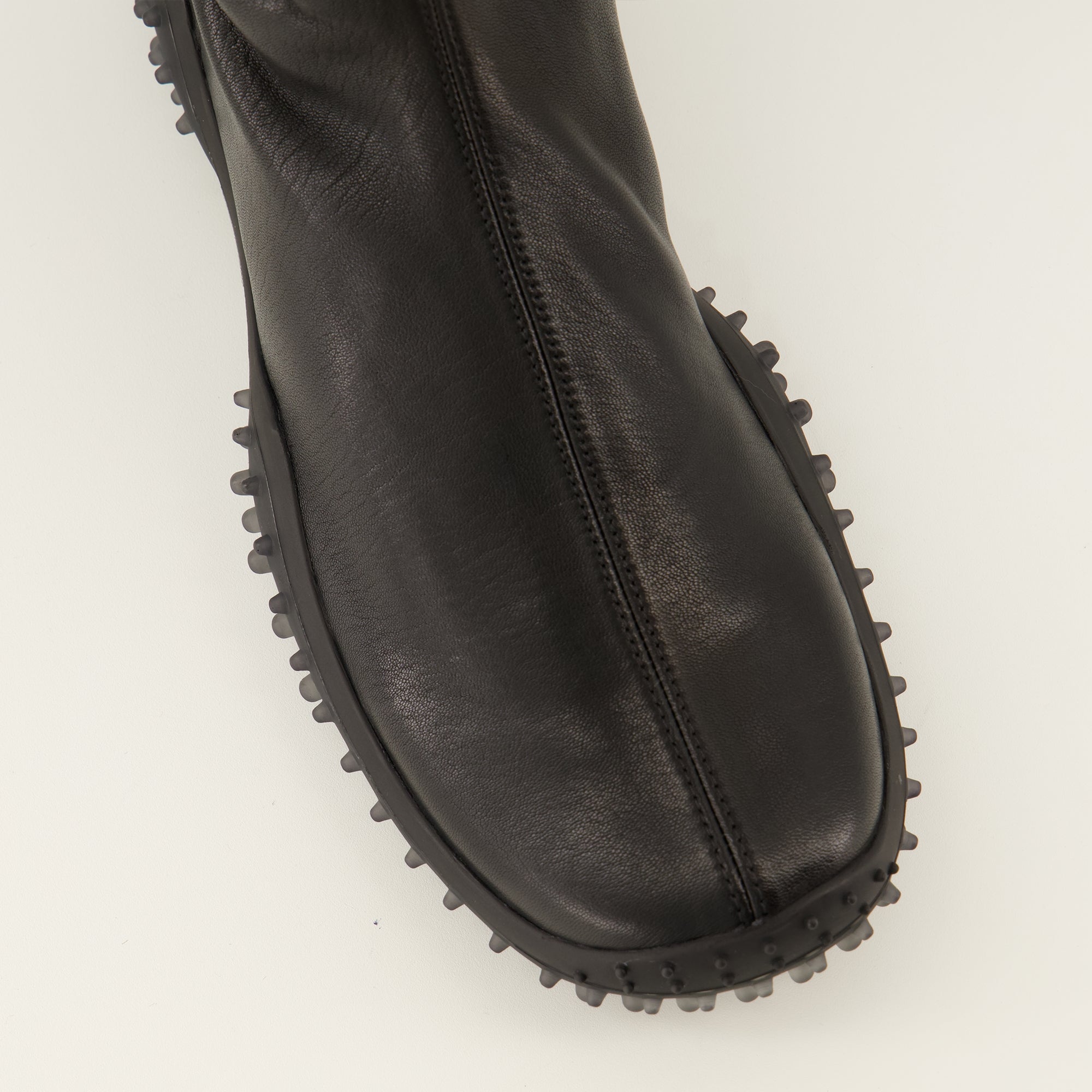 Bottes Botas de Cuero Nappa Negro Elásticas Miu Miu Noir Femme