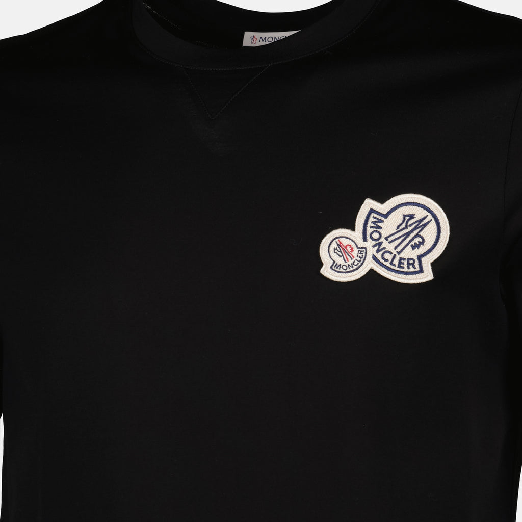 T-shirts T-shirt à logo noir Moncler Noir Homme