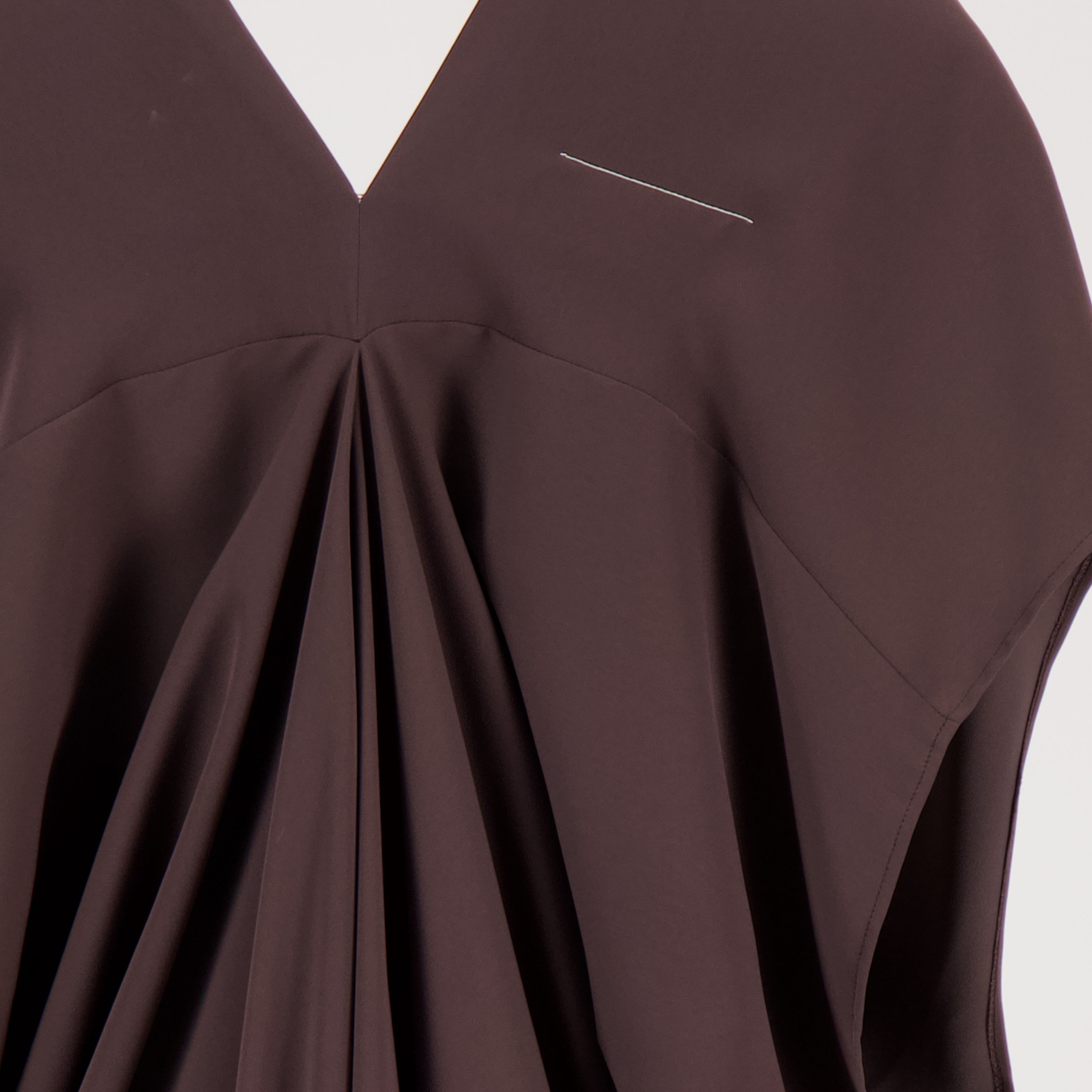 Robes Langes Kleid Mm6 Marron Femme