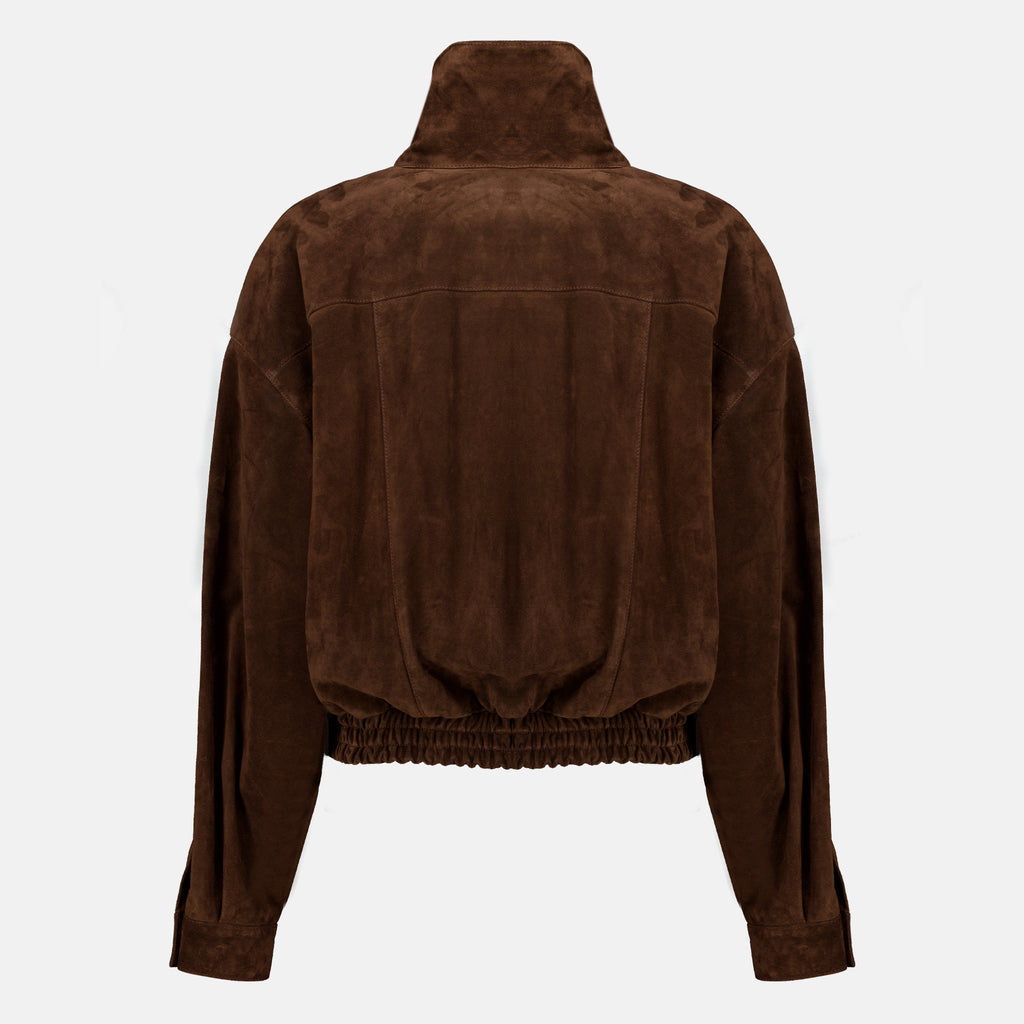 Manteaux Vintage braune Wildlederjacke Saint Laurent Marron Femme