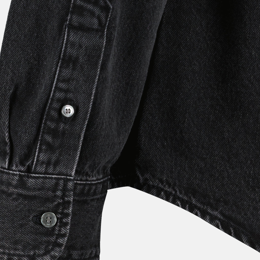 Imagen de la camisa de denim negro de la marca Ami PARIS para Unisex - Temporada Primavera-Verano 2026 - Vista Detallada_2