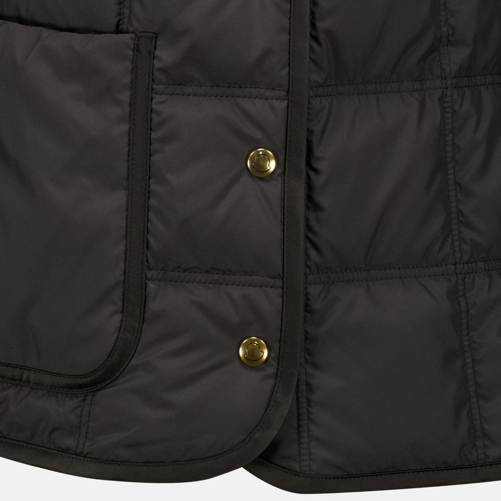 Manteaux Doudoune à ceinture Cygnes noir Moncler Noir Femme
