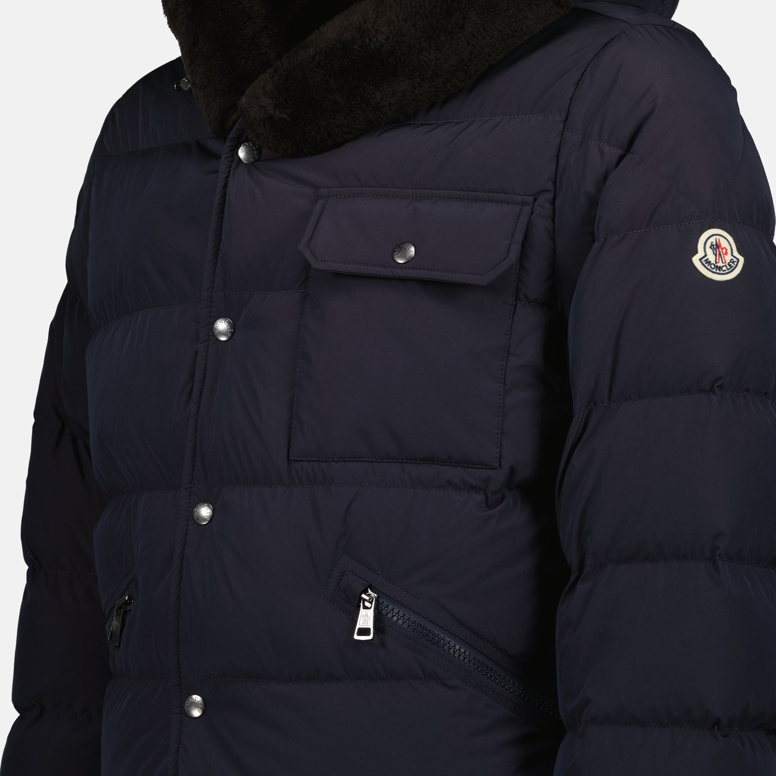 Manteaux Doudoune Marcelettes Moncler Bleu foncé Homme