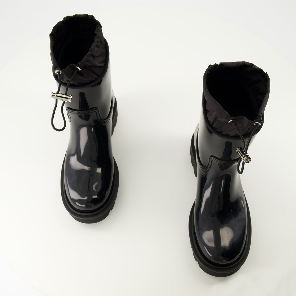 Bottines キックストリーム ブラック アンクルブーツ Moncler Noir Femme