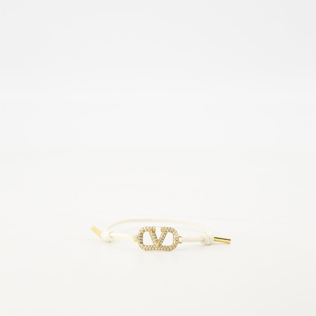 Bijoux Bracelet cordon VLogo Valentino Garavani Doré Femme