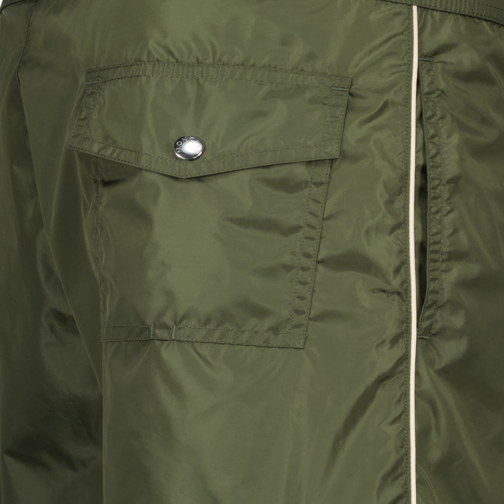 Beachwear Kaki-besetzte Nylon-Badehose Moncler Kaki Homme