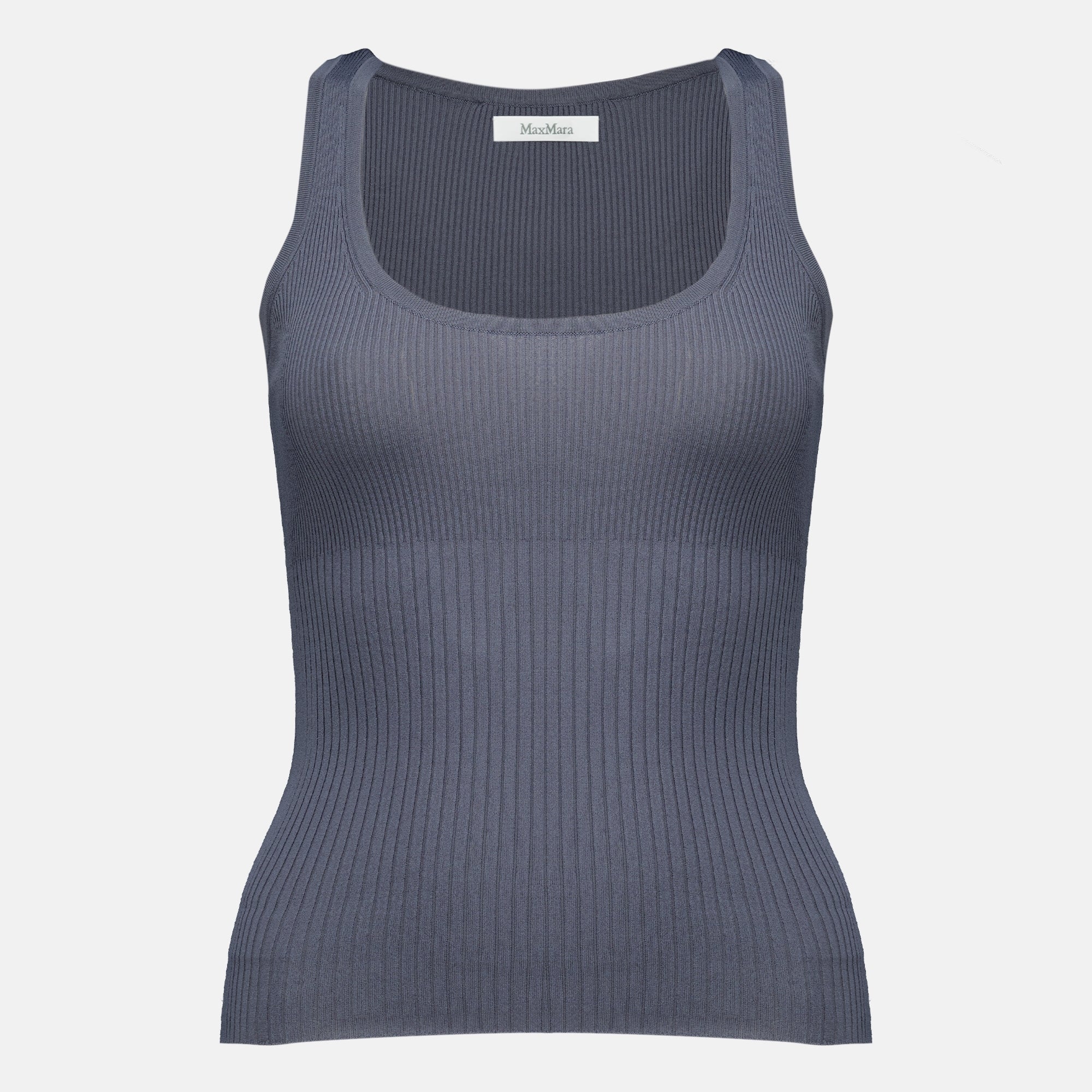 Tops 회색 리브드 탱크탑 Max Mara Gris Femme