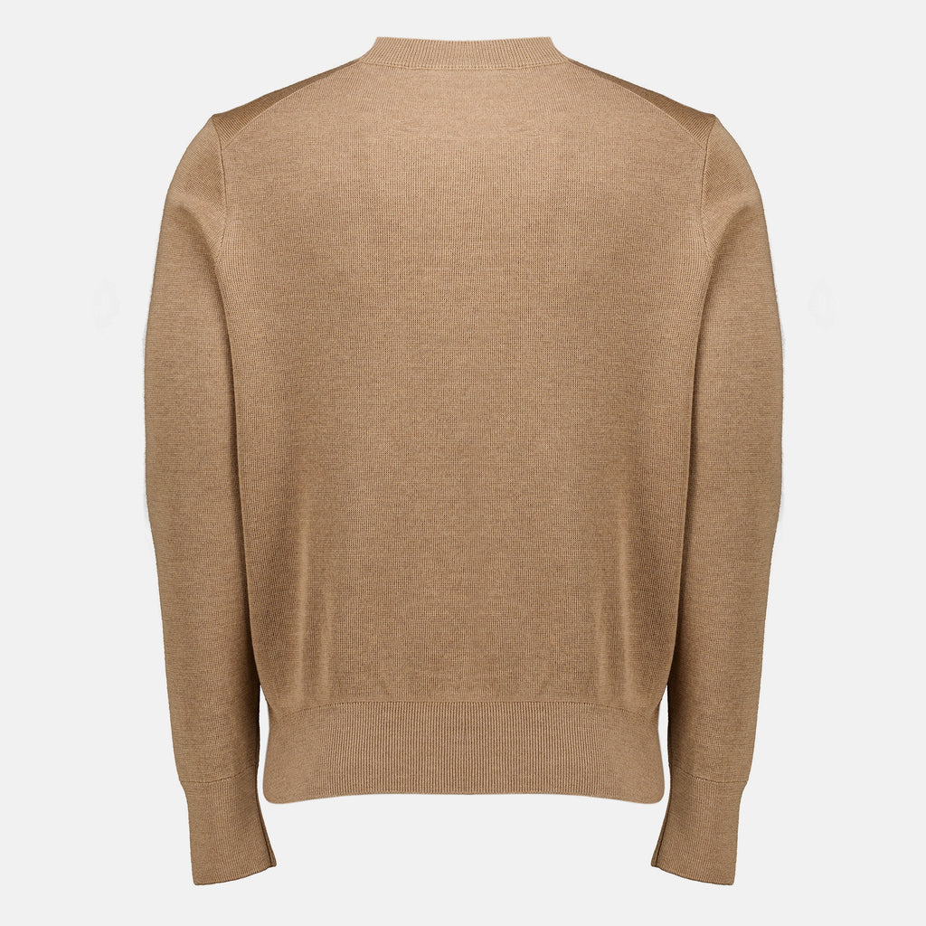 Maille Camisola AMI Coração Castanho em Lã Ami PARIS Marron Homme