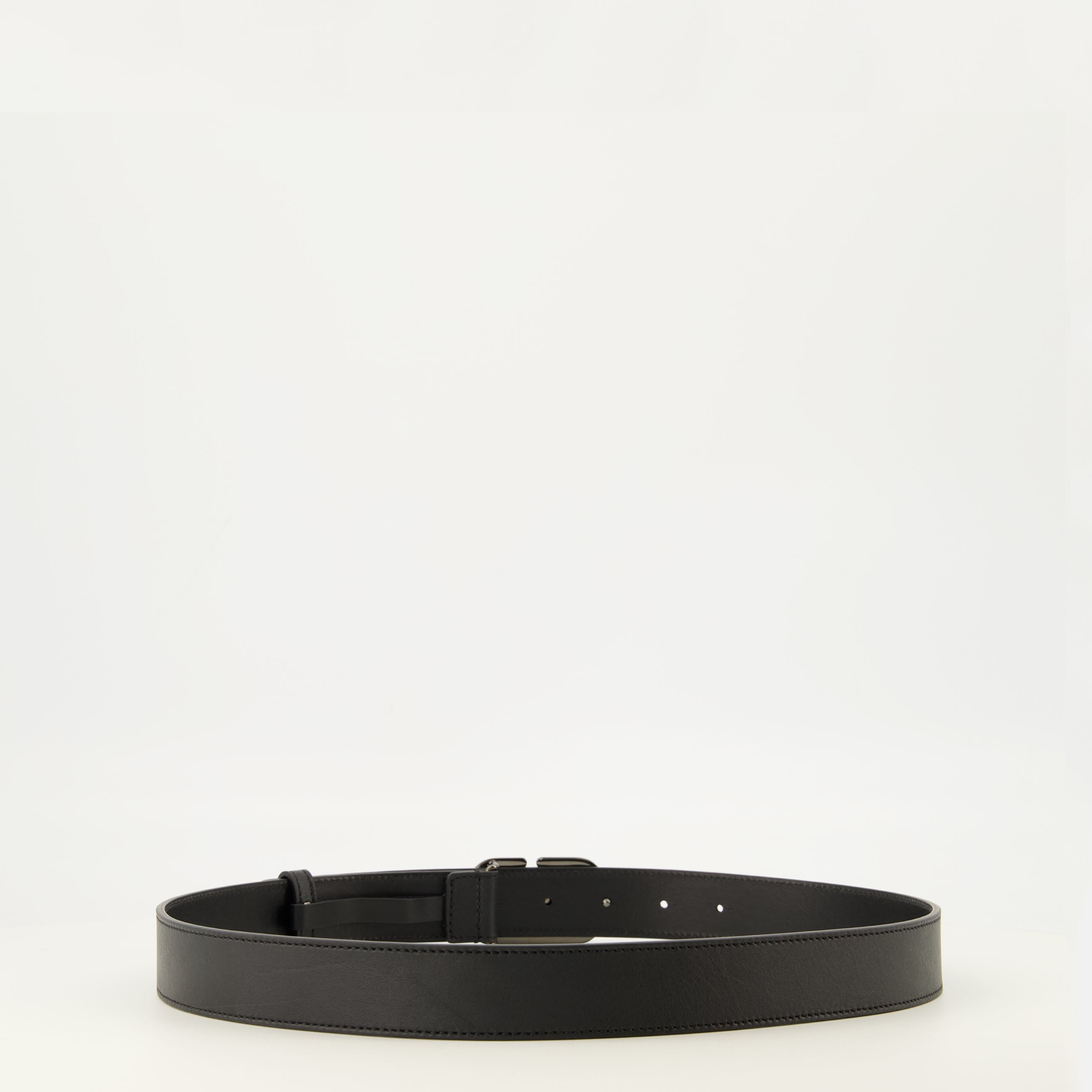 Ceintures 블랙 가죽 VLogo 벨트 Valentino Garavani Noir Homme