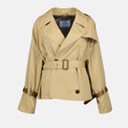 Manteaux Trench court Prada Beige Femme