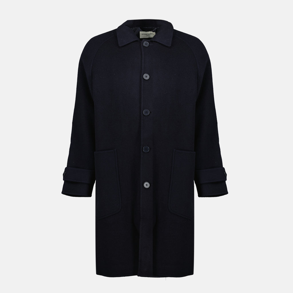 Image of the Bryce coat from the brand Officine Générale for Men - Autumn-Winter Season 2025 - Front View