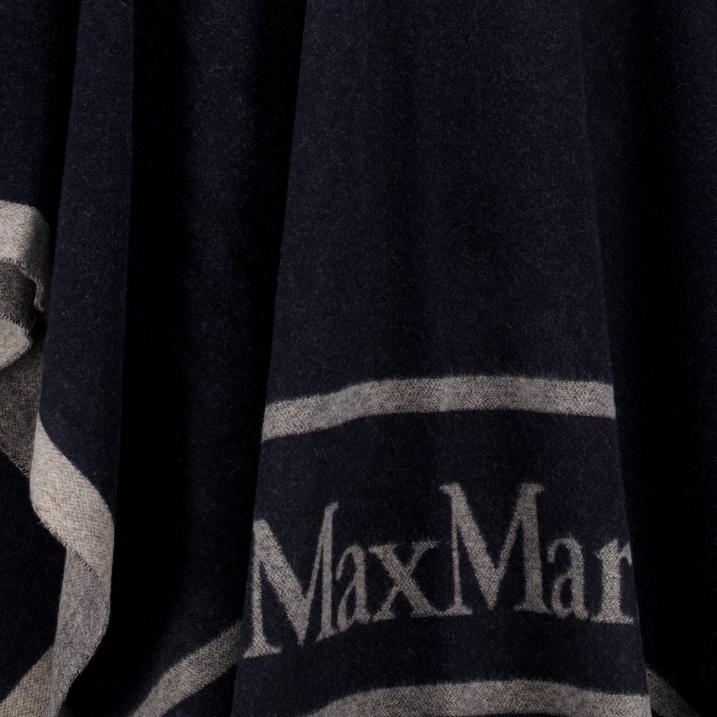 Vestes Poncho de Lã Azul Marinho Max Mara Bleu foncé Femme