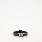 Schmuck Bracelet VLogo en cuir Valentino Garavani Schwarz Homme