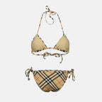 Moda mare Top Bikini a Quadrotti Burberry Beige Femme