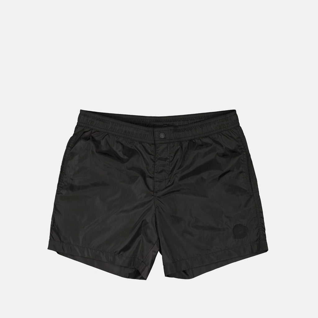 Image of the Moncler branded men's swimsuit shorts - Spring-Summer 2025 season - Front view