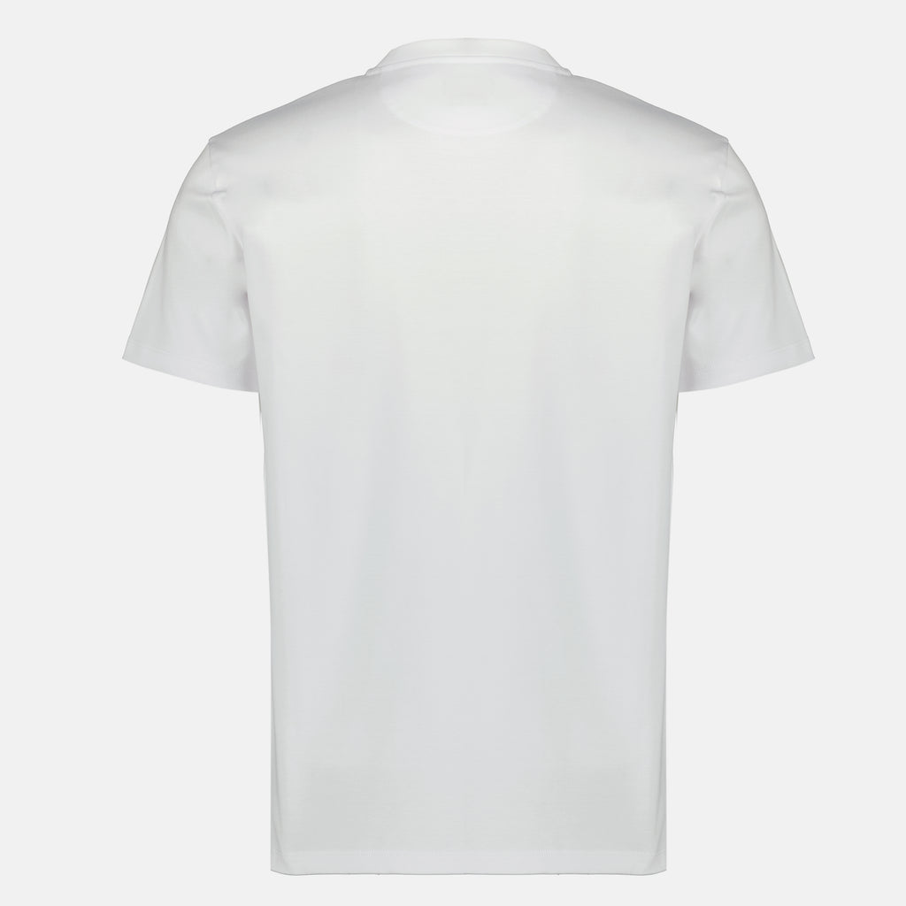 フェンディブランドのホワイトコットンTシャツ（メンズ）- 春夏2026 - 後ろ向きの画像