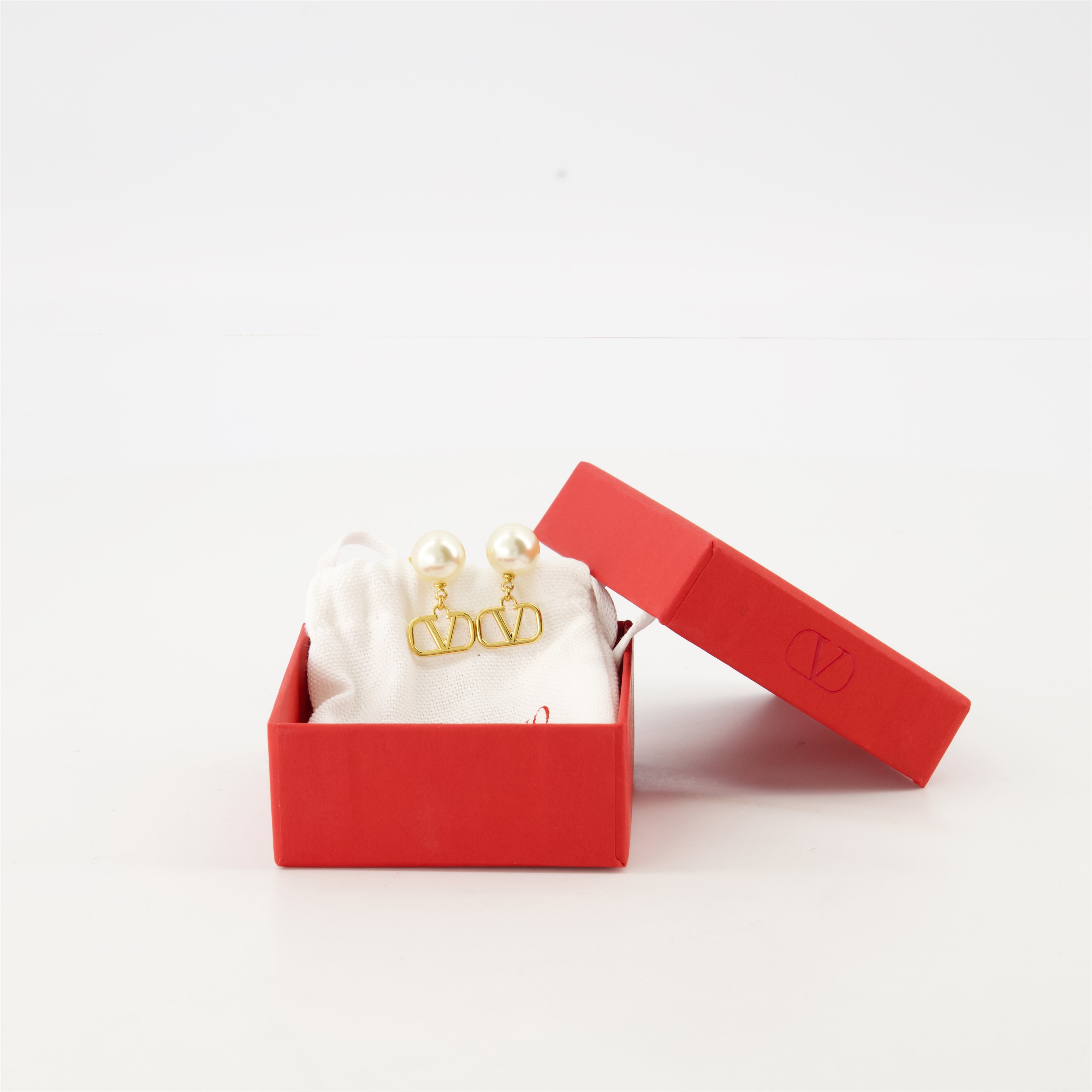 Joias Boucles d'oreilles perles VLogo Valentino Garavani Ouro Femme