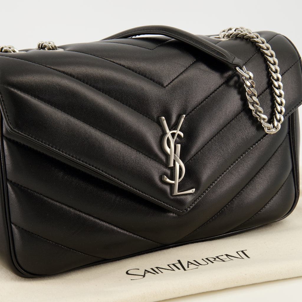 Sacs à main et épaule 루루 미디엄 블랙 레더 백 Saint Laurent Noir Femme