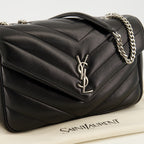 Sacs à main et épaule Sac Loulou medium en cuir noir Saint Laurent Noir Femme