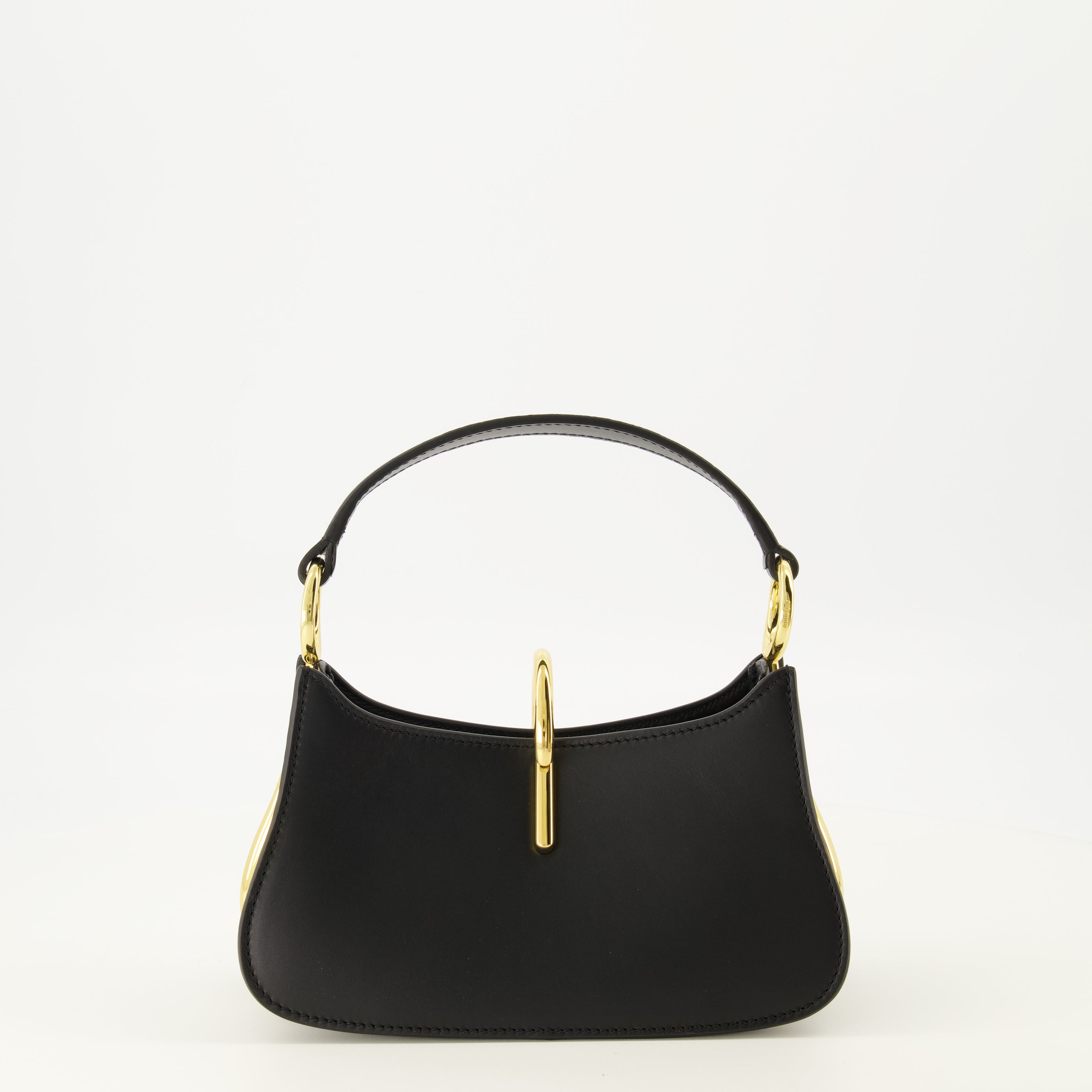 Sacs à main et épaule 미니 블랙 가죽 가방 Rabanne Noir Femme