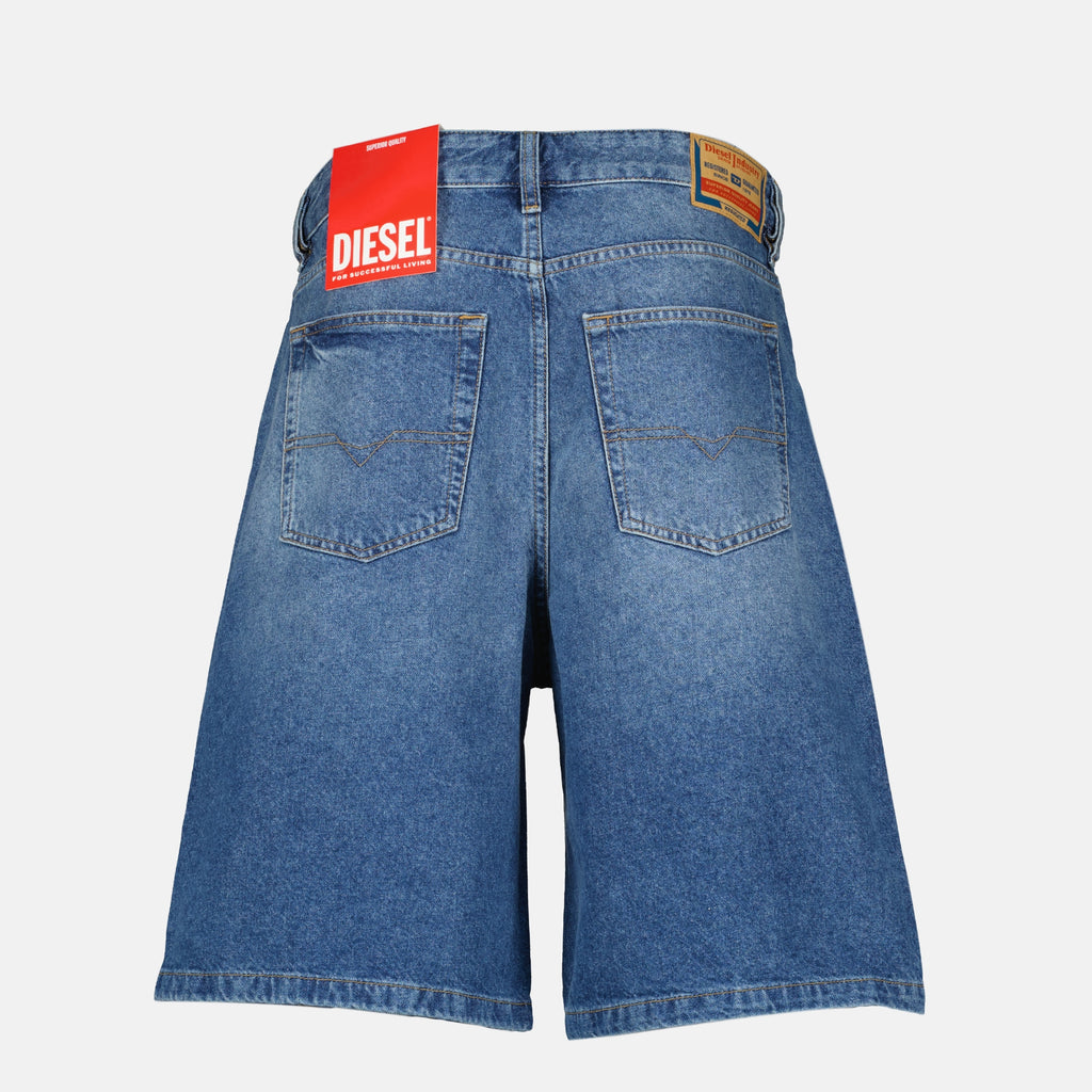 Image of the D-Sire Blue Denim Shorts by Diesel for Women - Spring-Summer 2026 - Back View