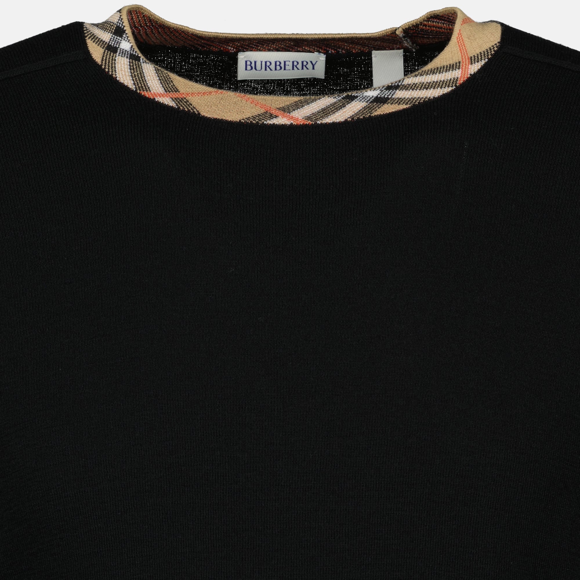 Immagine del pullover in lana Check di Burberry per uomo - Stagione Autunno-Inverno 2025 - Vista Dettagliata_1