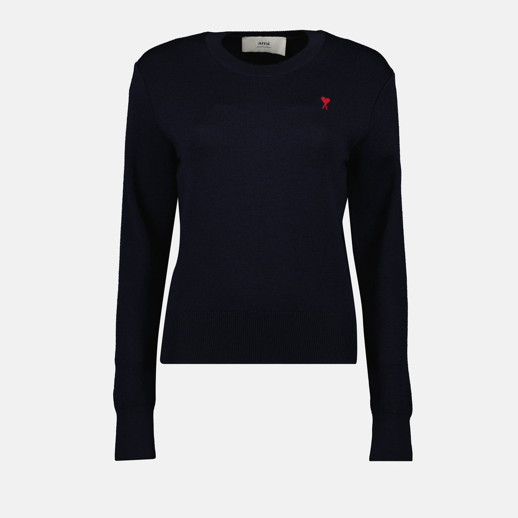 Image de l'article Pull Ami de coeur de la marque Ami PARIS pour Femme - Saison Automne-Hiver 2025 - Vue de Face