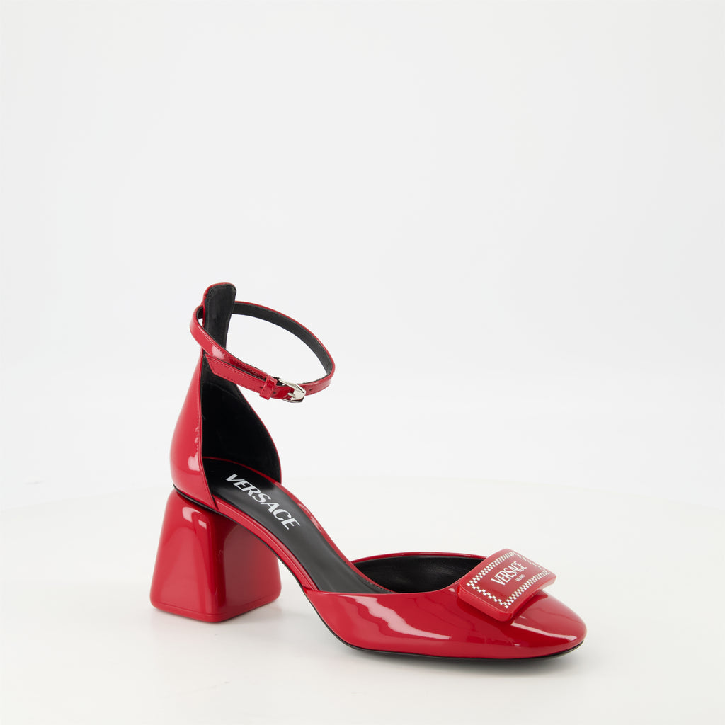 Heels Patent Leather Heels Versace Red Femme