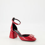 Heels Patent Leather Heels Versace Red Femme