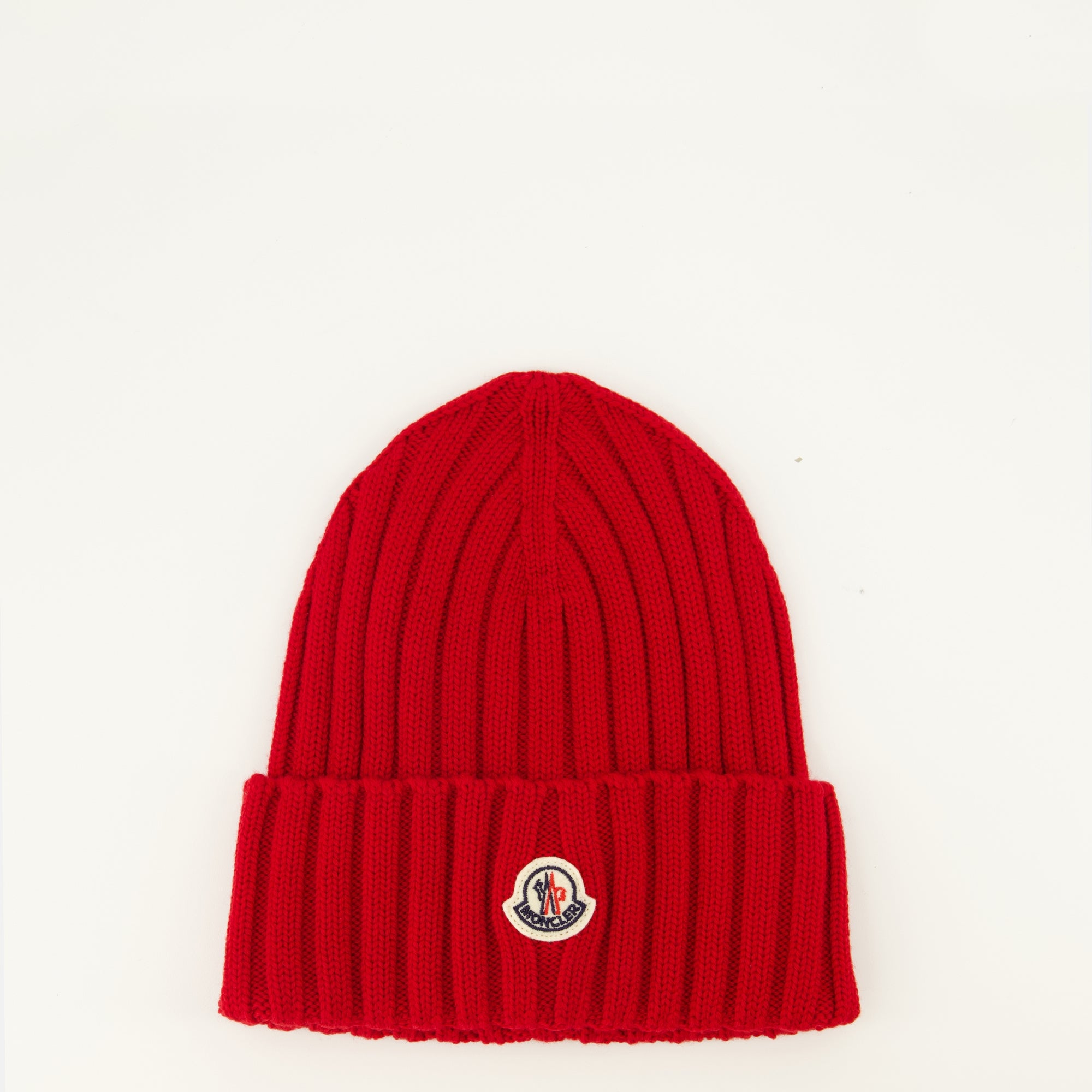 Chapeaux, casquettes et bonnets Gorro de Lana Rojo con Logo Moncler Rouge Femme