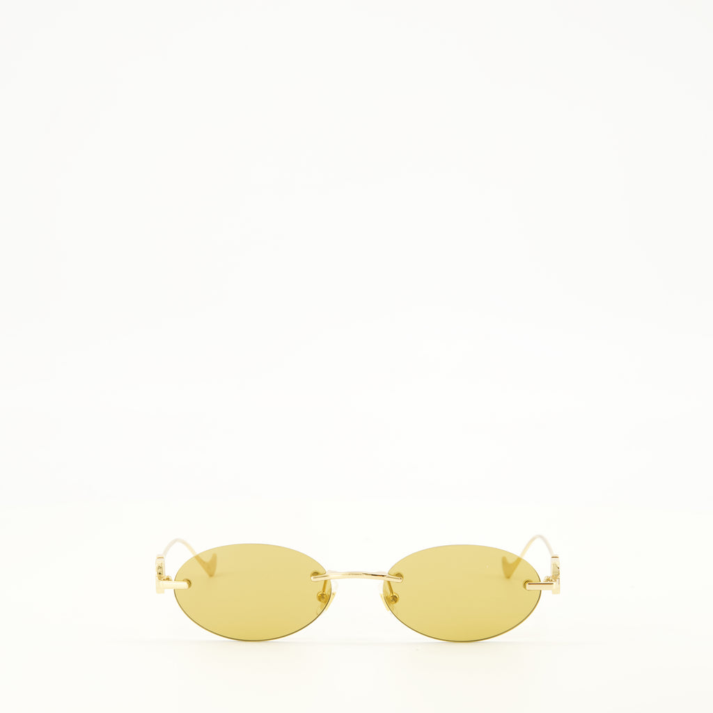 Lunettes Occhiali Geometrici in Metallo Valentino Garavani Doré Femme