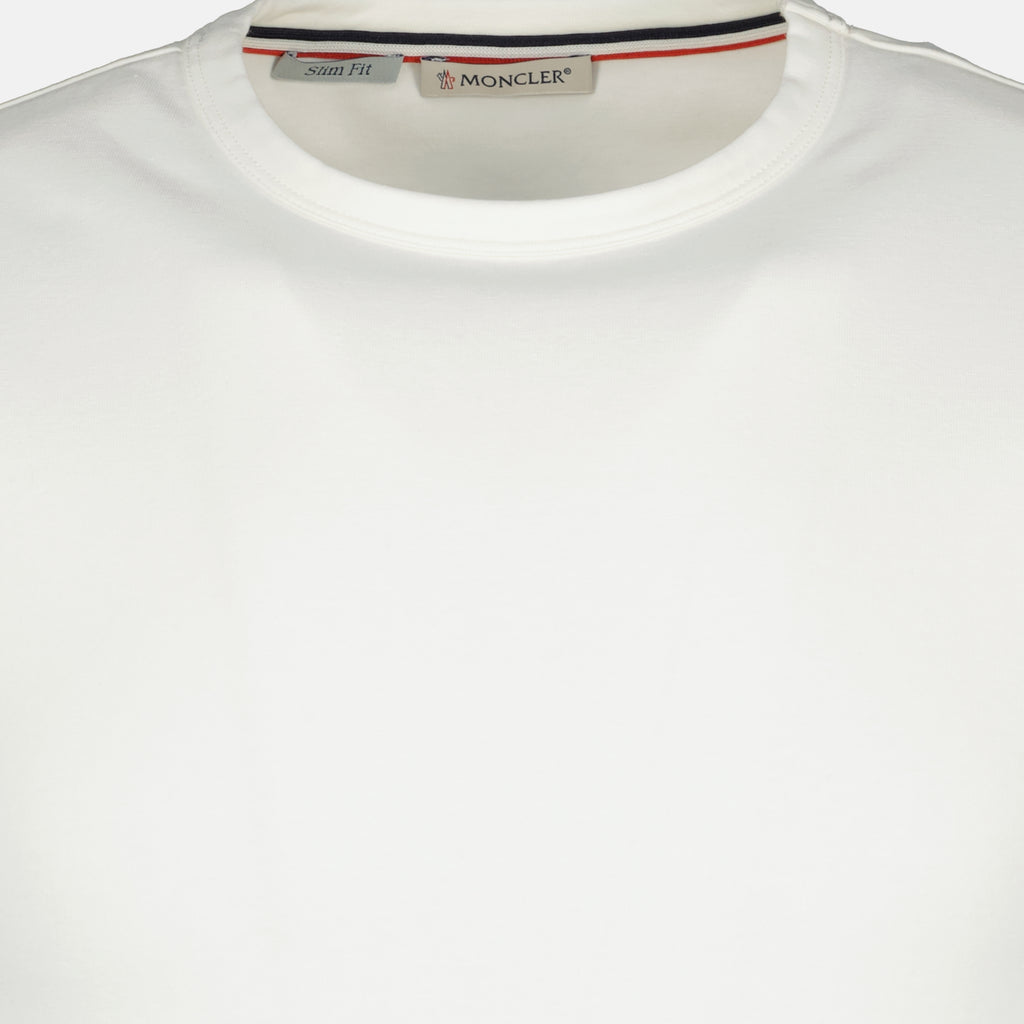 Image de l'article T-shirt à bordure blanc de la marque Moncler pour Homme - Saison Printemps-Été 2026 - Vue détaillée_1